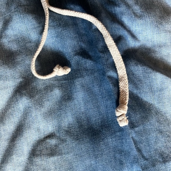 Cloth & Stone Xander Lace Up Chambray Dress Size S Tencel Lyocell Pockets - Picture 5 of 10